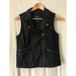 Aeropostale Faux Leather Vest